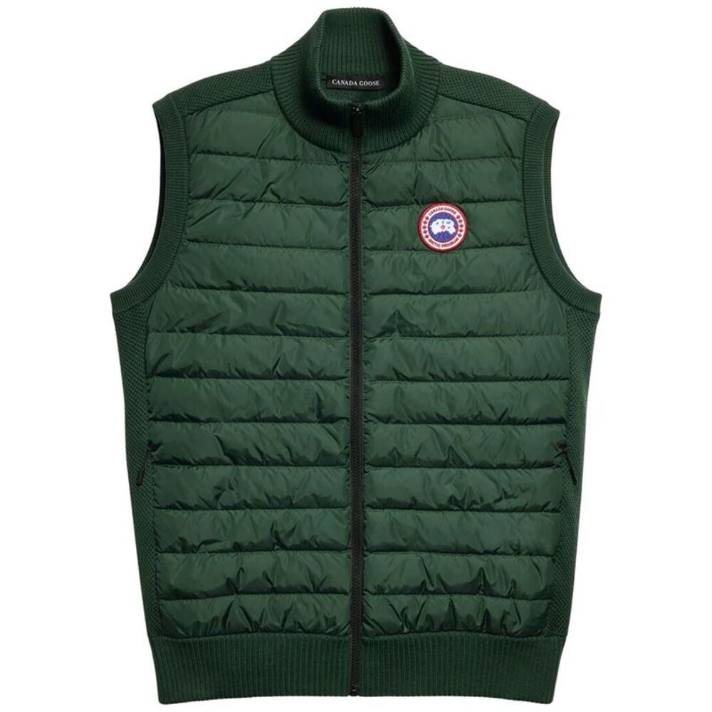Canada Goose Mens  Hybridge Wool Knit Vest, Green